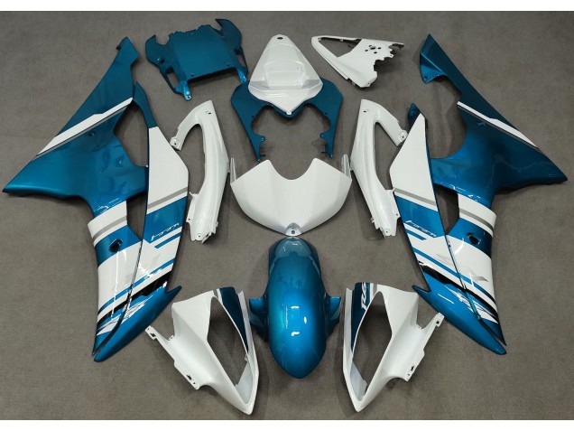 08-16 Style Blanc Brillant & Bleu Clair OEM R6 Carénage Moto 08-16 Style Blanc Brillant & Bleu Clair OEM R6 Carénage Moto