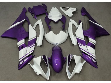 08-16 Style Blanc Brillant & Violet OEM R6 Carénage Moto