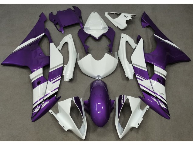 08-16 Style Blanc Brillant & Violet OEM R6 Carénage Moto 08-16 Style Blanc Brillant & Violet OEM R6 Carénage Moto