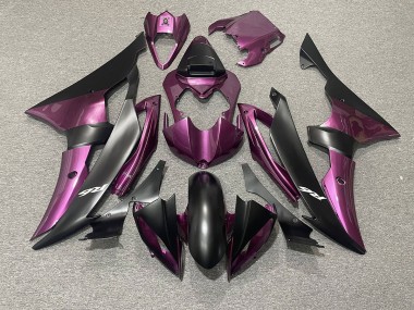 08-16 Violet Clair & Noir Mat R6 Carénage Moto