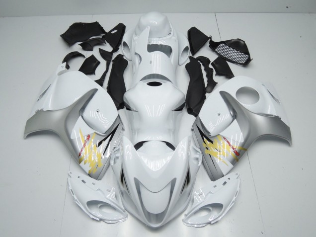 08-20 Blanc & Argent GSXR 1300 Carénage Moto 08-20 Blanc & Argent GSXR 1300 Carénage Moto
