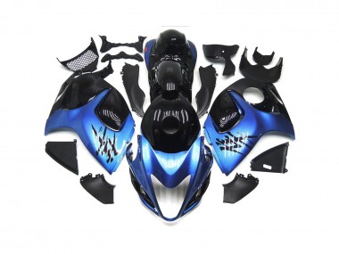 08-20 Bleu Profond Avec Black Custom GSXR 1300 Carénage Moto