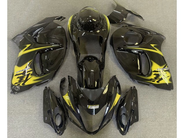 08-20 Noir Brillant & Jaune GSXR 1300 Carénage Moto 08-20 Noir Brillant & Jaune GSXR 1300 Carénage Moto