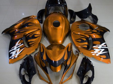 08-20 Orange Brillant & Noir GSXR 1300 Carénage Moto