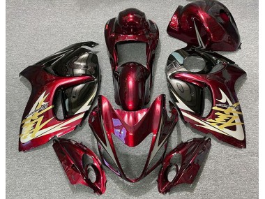 08-20 Rouge Profond & Or GSXR 1300 Carénage Moto