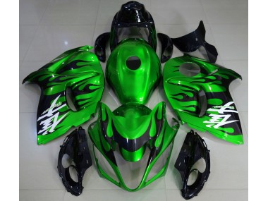 08-20 Vert Brillant & Noir GSXR 1300 Carénage Moto
