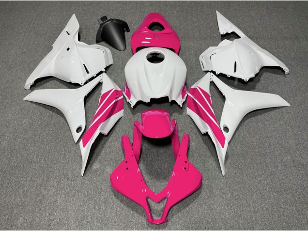 09-12 Bande Latérale Rose & Blanche CBR600RR Carénage Moto