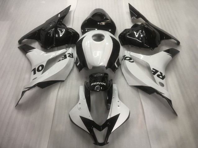 09-12 Blanc / Noir Repsol Uni CBR600RR Carénage Moto 09-12 Blanc / Noir Repsol Uni CBR600RR Carénage Moto