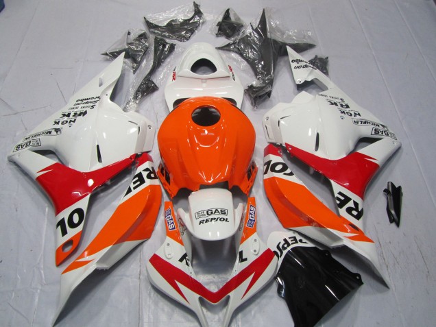 09-12 Blanc & Rouge Repsol CBR600RR Carénage Moto 09-12 Blanc & Rouge Repsol CBR600RR Carénage Moto