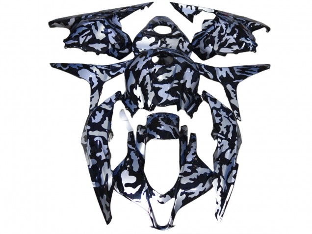 09-12 Neige Argentée Camo CBR600RR Carénage Moto 09-12 Neige Argentée Camo CBR600RR Carénage Moto