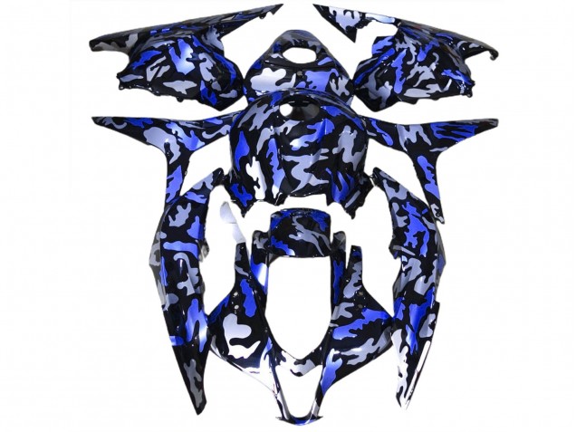 09-12 Neige Bleu Foncé Camo CBR600RR Carénage Moto 09-12 Neige Bleu Foncé Camo CBR600RR Carénage Moto