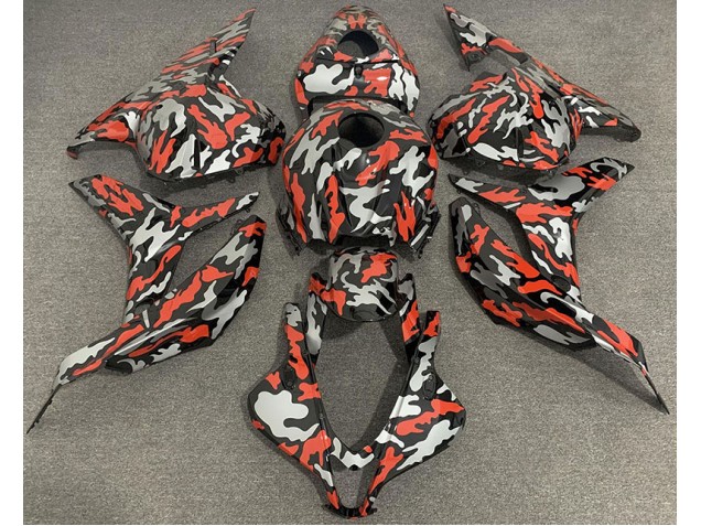 09-12 Rouge Gris Camouflage CBR600RR Carénage Moto 09-12 Rouge Gris Camouflage CBR600RR Carénage Moto