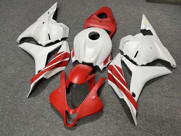 09-12 Rouge Mat / Blanc CBR600RR Carénage Moto 09-12 Rouge Mat / Blanc CBR600RR Carénage Moto