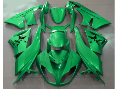 09-12 Vert Brillant & Logos Personnalisés ZX6R Carénage Moto