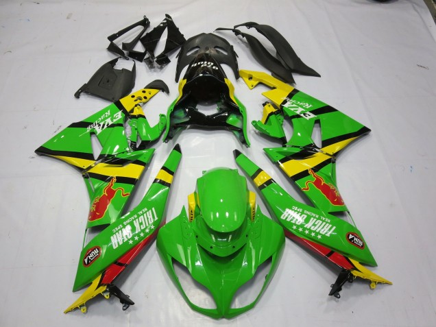 09-12 Vert Jaune ZX6R Carénage Moto 09-12 Vert Jaune ZX6R Carénage Moto