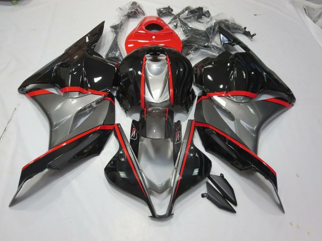 09-12 Épingle Rouge Noir & Gris CBR600RR Carénage Moto 09-12 Épingle Rouge Noir & Gris CBR600RR Carénage Moto