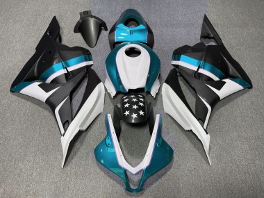09-12 Étoile Noire Mate & Bleu Clair CBR600RR Carénage Moto