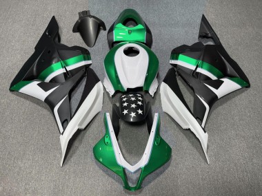 09-12 Étoile Noire Mate & Verte CBR600RR Carénage Moto