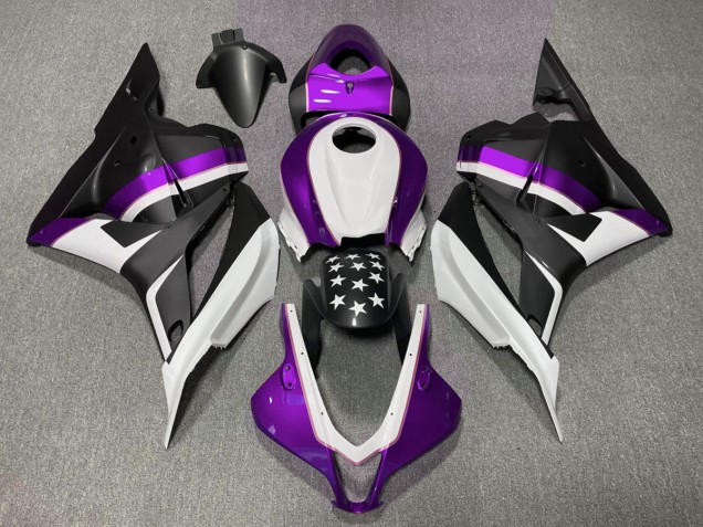 09-12 Étoile Noire Mate & Violette CBR600RR Carénage Moto