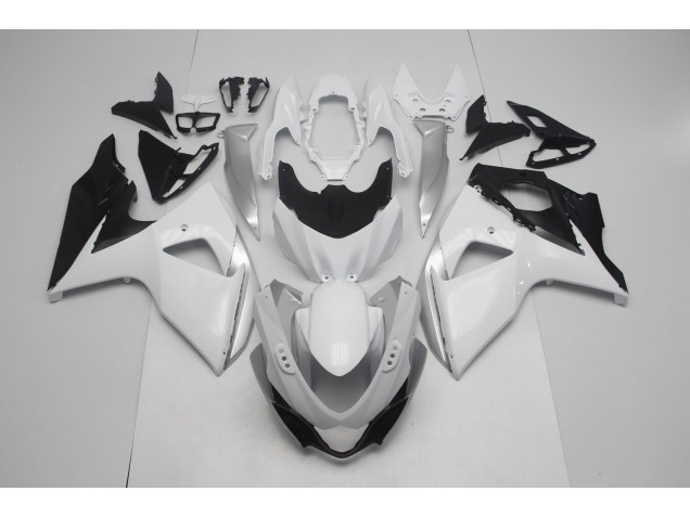 09-16 Blanc Brillant & Argent GSXR 1000 Carénage Moto 09-16 Blanc Brillant & Argent GSXR 1000 Carénage Moto