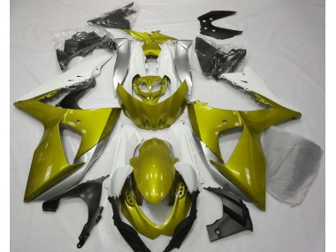 09-16 Jaune Brillant & Blanc GSXR 1000 Carénage Moto