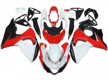 09-16 Rouge Brillant Avec Blanc & Noir GSXR 1000 Carénage Moto