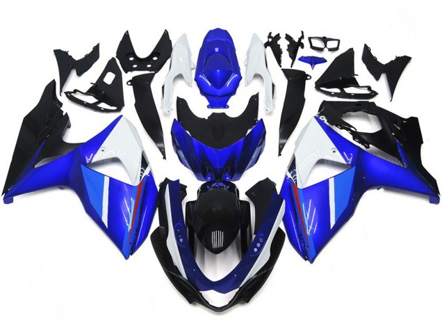 09-16 Solide Brillant Noir Bleu Blanc GSXR 1000 Carénage Moto 09-16 Solide Brillant Noir Bleu Blanc GSXR 1000 Carénage Moto