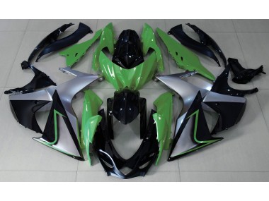 09-16 Vert Argent & Noir GSXR 1000 Carénage Moto