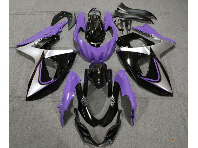 09-16 Violet Argent & Noir GSXR 1000 Carénage Moto 09-16 Violet Argent & Noir GSXR 1000 Carénage Moto