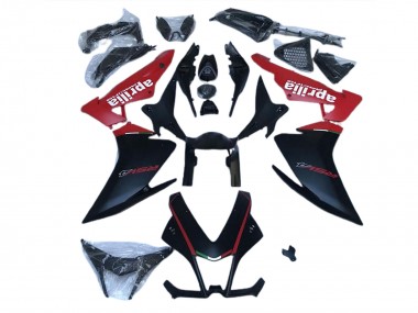 10-15 Noir Mat & Rouge RSV4 1000 Carénage Moto