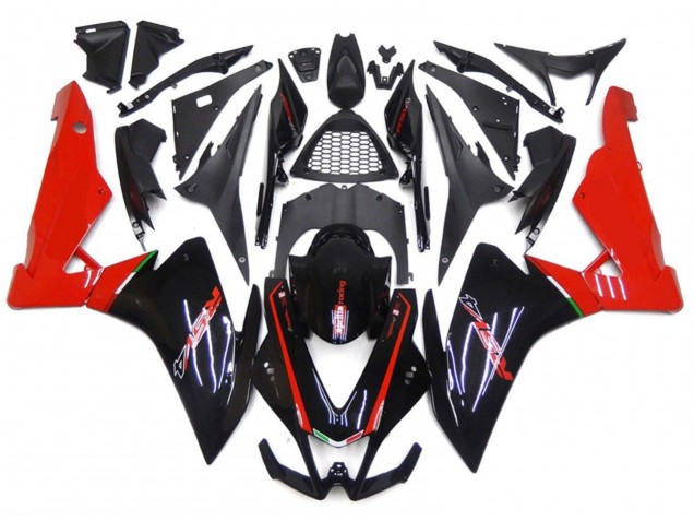 10-15 Rouge & Noir RSV4 1000 Carénage Moto 10-15 Rouge & Noir RSV4 1000 Carénage Moto