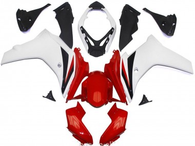 11-12 Brillant Rouge & Blanc CBR600F Carénage Moto