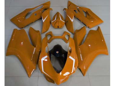 11-14 Orange Brillant & Blanc Ducati 1199 Carénage Moto
