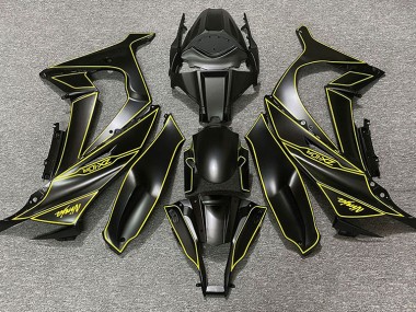11-15 Doublure Noir Mat & Jaune ZX10R Carénage Moto