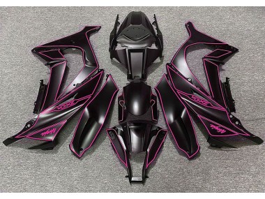 11-15 Doublure Noir Mat & Rose ZX10R Carénage Moto