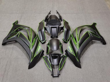 11-15 Doublure Noire Mate & Verte ZX10R Carénage Moto