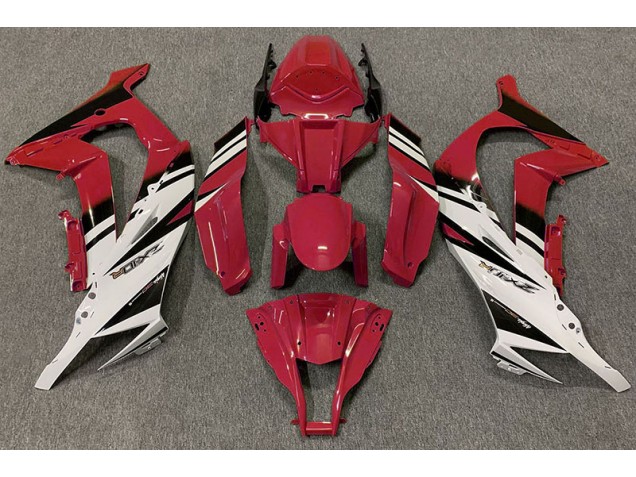 11-15 Rouge Brillant & Blanc ZX10R Carénage Moto 11-15 Rouge Brillant & Blanc ZX10R Carénage Moto