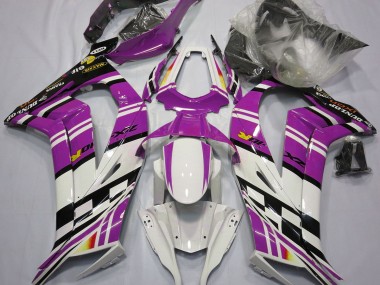 11-15 Violet Noir & Blanc ZX10R Carénage Moto