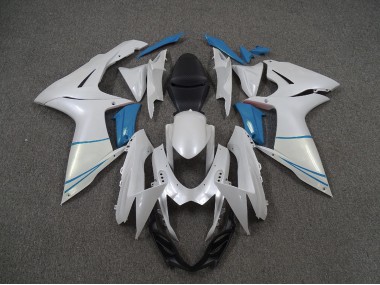 11-24 Blanc Nacré & Bleu Clair GSXR 600-750 Carénage Moto