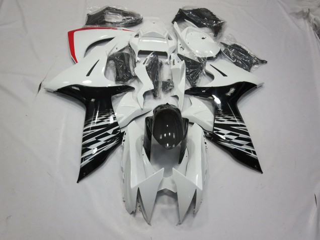 11-24 Blanc & Noir GSXR 600-750 Carénage Moto 11-24 Blanc & Noir GSXR 600-750 Carénage Moto