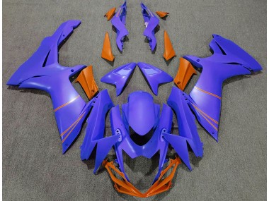 11-24 Bleu Océan Mat & Orange GSXR 600-750 Carénage Moto