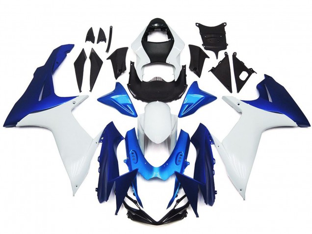 11-24 Kit De Style Uni Blanc & Bleu GSXR 600-750 Carénage Moto 11-24 Kit De Style Uni Blanc & Bleu GSXR 600-750 Carénage Moto