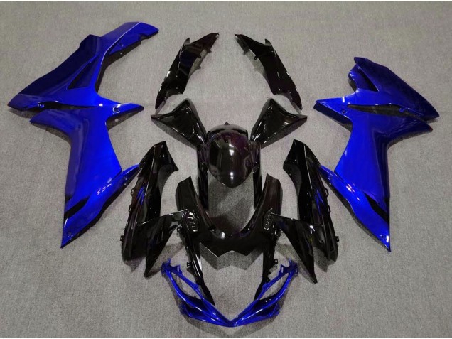11-24 Noir Brillant & Bleu Aqua GSXR 600-750 Carénage Moto