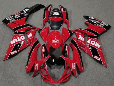 11-24 Rouge Brillant & Noir Motul GSXR 600-750 Carénage Moto