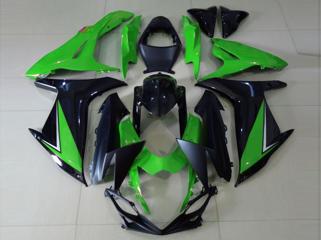 11-24 Vert Brillant & Noir GSXR 600-750 Carénage Moto 11-24 Vert Brillant & Noir GSXR 600-750 Carénage Moto