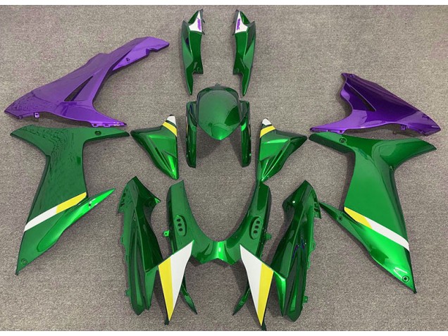 11-24 Vert Brillant & Violet GSXR 600-750 Carénage Moto 11-24 Vert Brillant & Violet GSXR 600-750 Carénage Moto