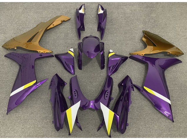 11-24 Violet Brillant & Or GSXR 600-750 Carénage Moto 11-24 Violet Brillant & Or GSXR 600-750 Carénage Moto
