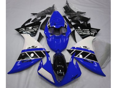 12-14 Bleu Brillant Blanc & Noir R1 Carénage Moto