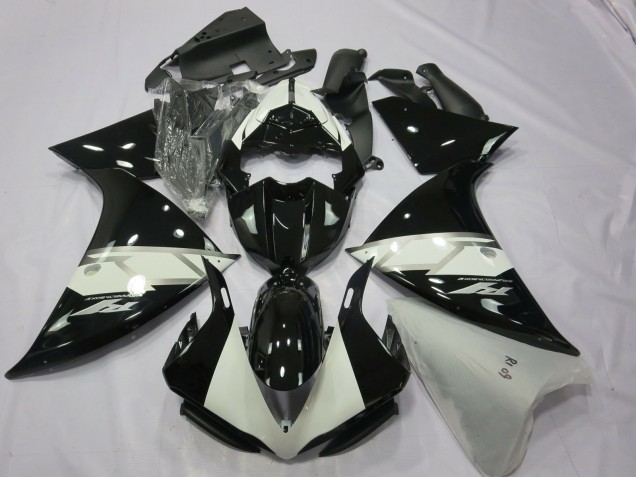 12-14 Noir Argent Blanc R1 Carénage Moto 12-14 Noir Argent Blanc R1 Carénage Moto