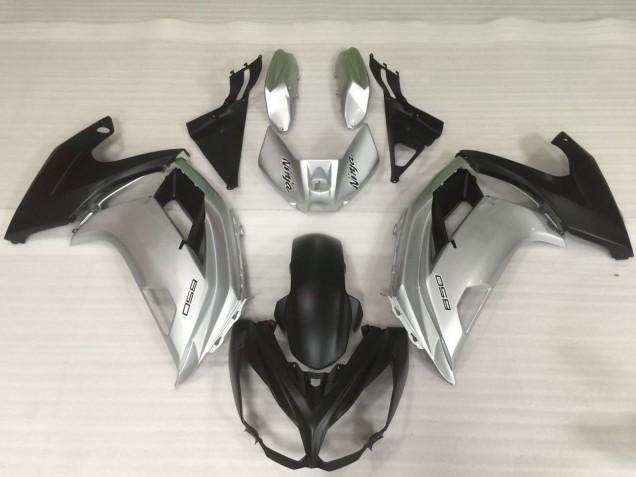12-16 Argent & Noir Ninja 650R Carénage Moto 12-16 Argent & Noir Ninja 650R Carénage Moto